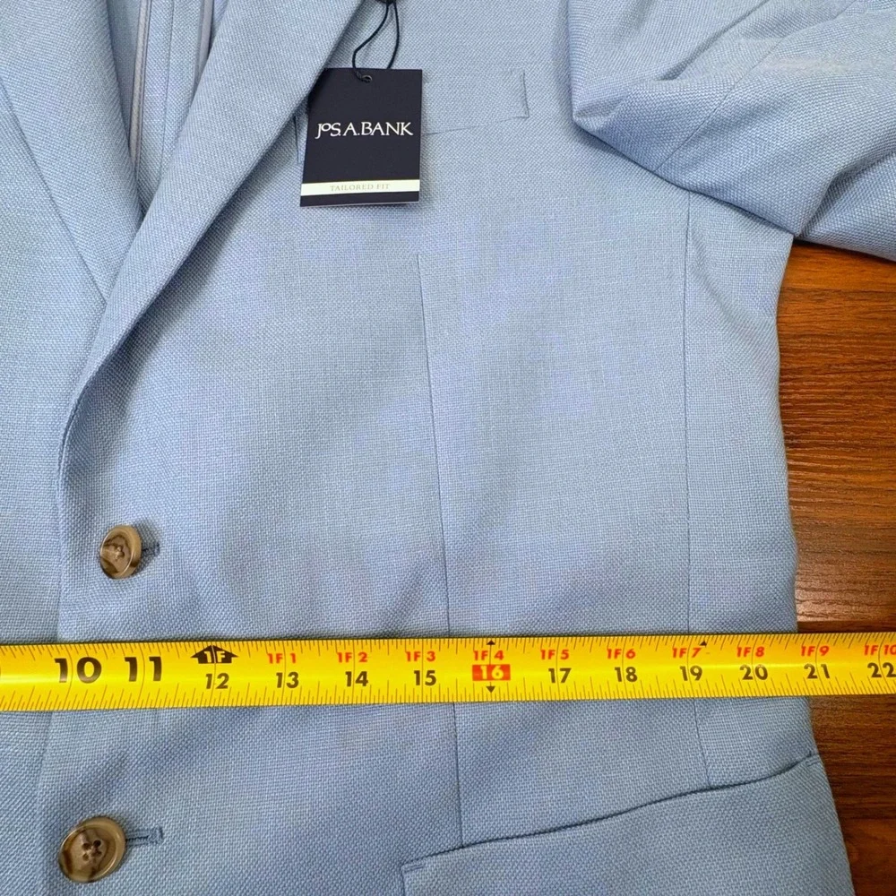 Jos A Bank Sport Coat Mens 42R Light Blue NEW Tailored Fit Notch Lapel Old Money